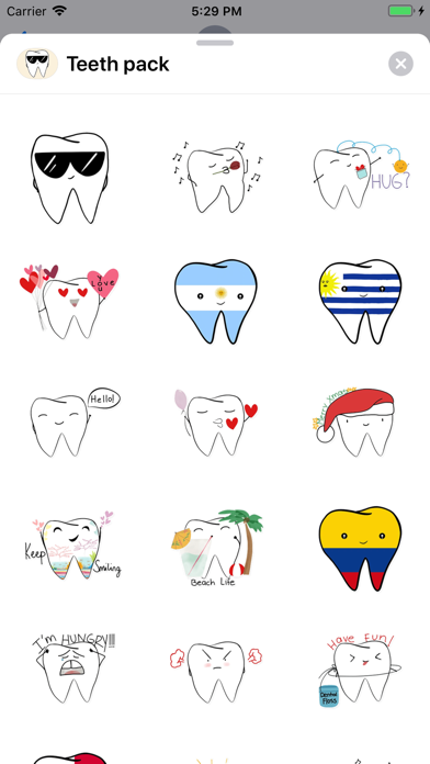 Screenshot #2 pour Teeth Emojis & Smiley stickers