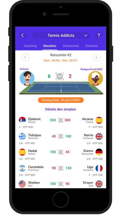 WETENNIX Fantasy Tennis screenshot-3