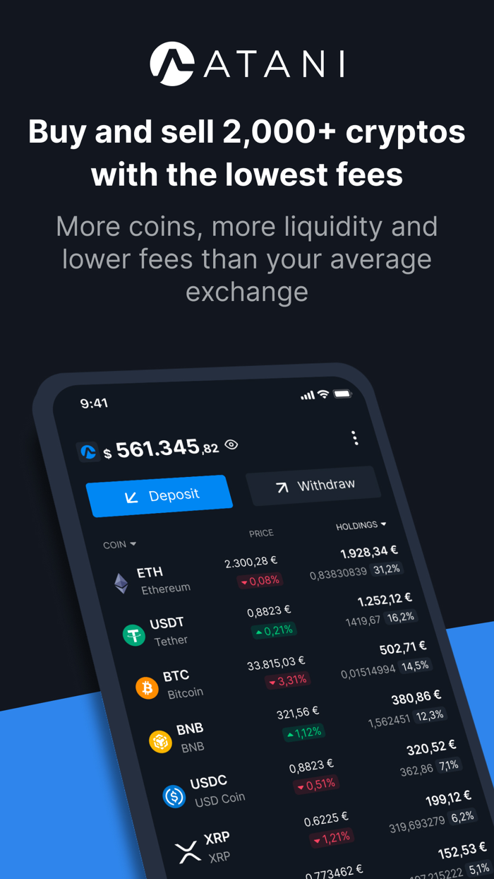 ATANI Trade Crypto and Altcoins