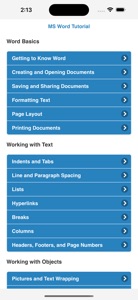 Tutorial for MS Word screenshot #4 for iPhone