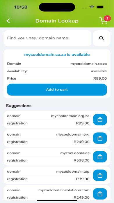 HOSTAFRICA Screenshot