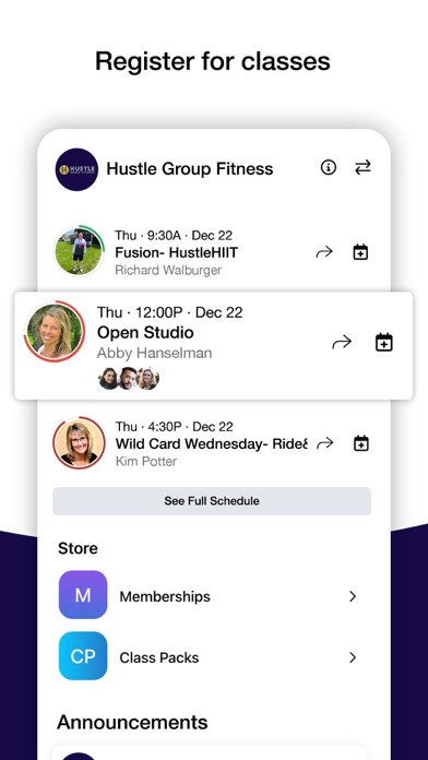 Hustle Group Fitness Screenshot