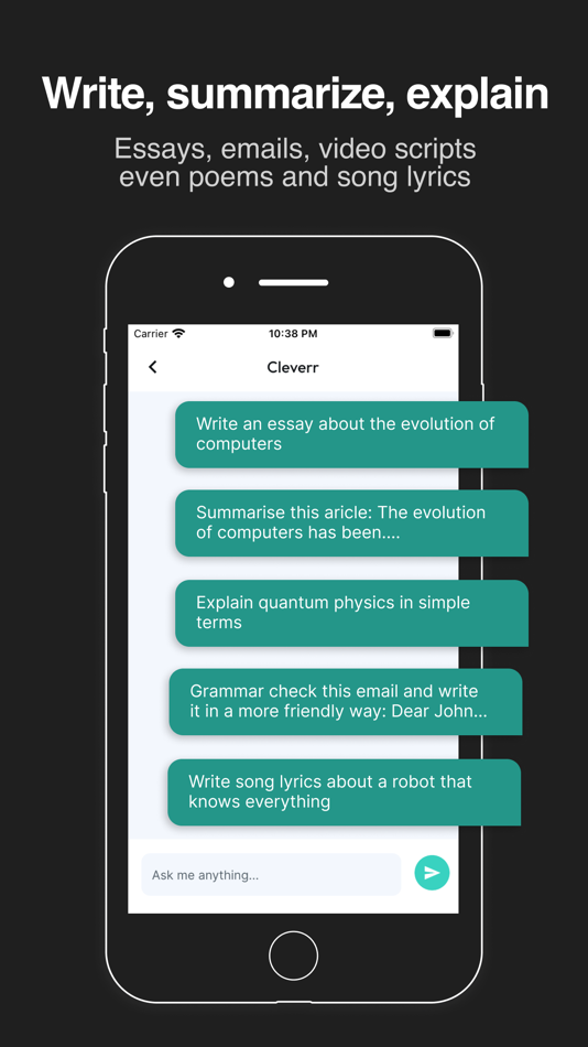 #2. Cleverr - AI Assistant Chatbot (iOS) 由: Bashar Almadi