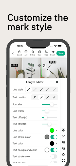 ‎SizeSnap - Markup measurements Screenshot