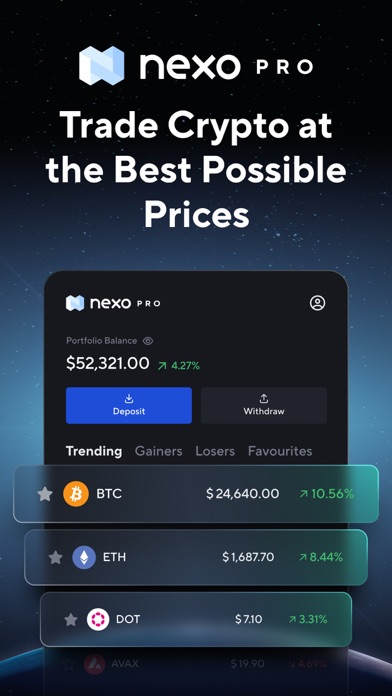 Nexo Pro: Crypto Exchange Screenshot