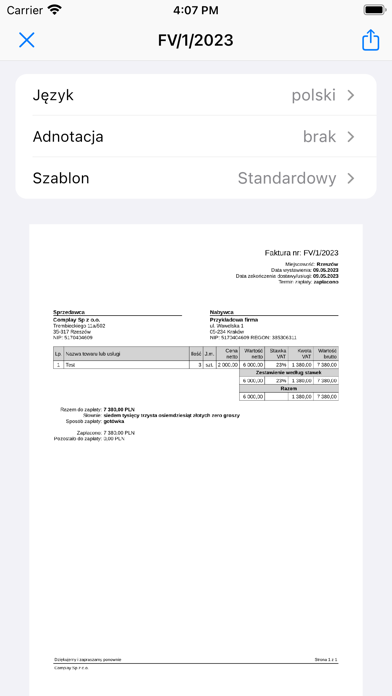 FakturaLight Screenshot