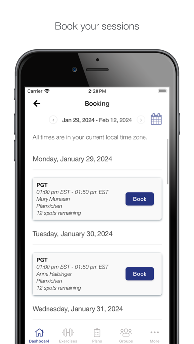 HM Fitness App Screenshot