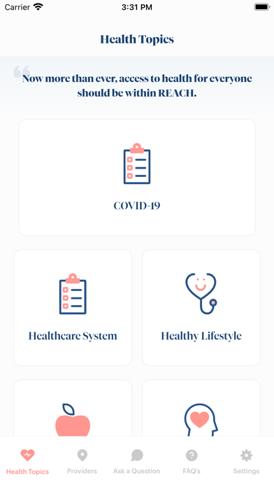 REACH4Health Screenshot