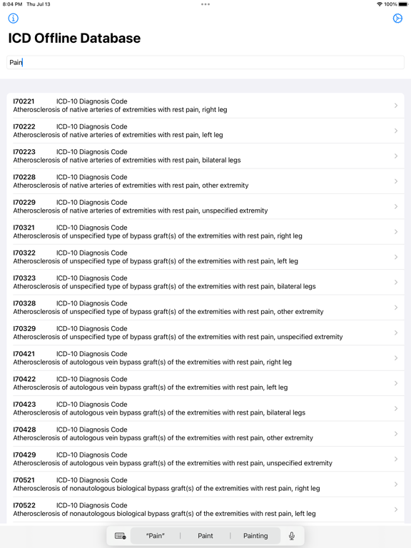 Screenshot #5 pour ICD Offline Database