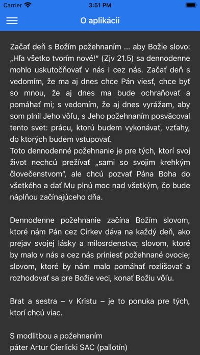 Požehnanie na každý deň Screenshot