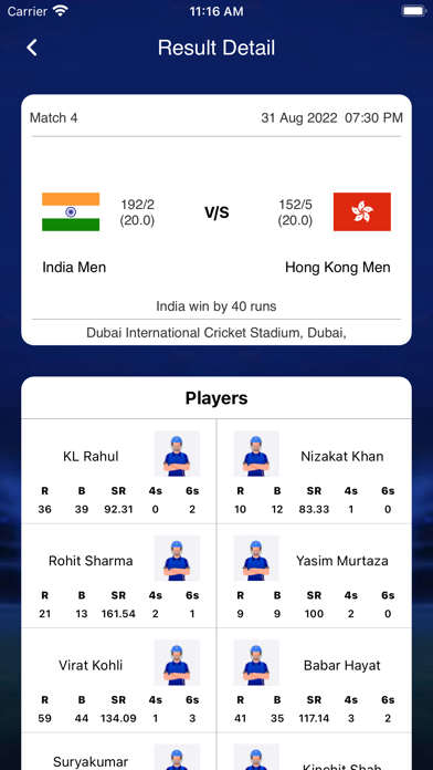 Screenshot #2 pour Live Cricket Score - Live Line