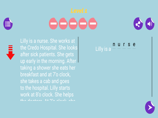 English Comprehension Reading iPad screenshot