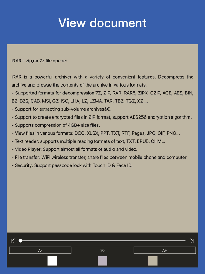 iRAR - ziprar7z file opener