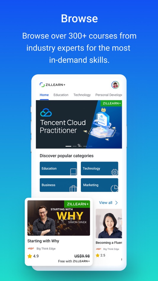 #1. ZilLearn - Bite-sized Learning (iOS) 由: Zillearn Pte Ltd