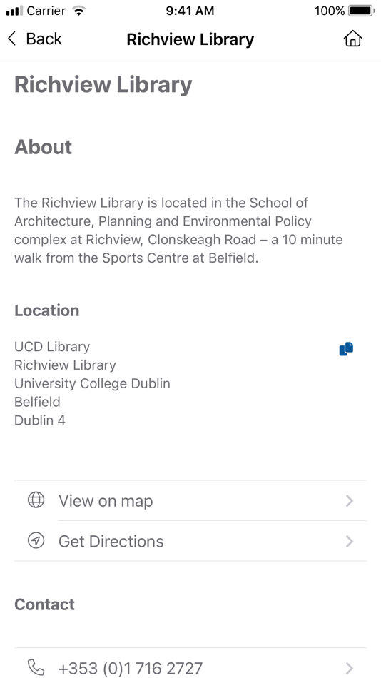 #6. UCD Library (iOS) Podle: University College of Dublin