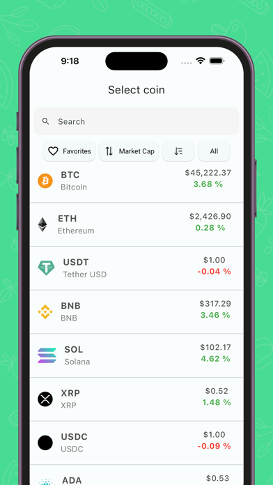 CryptoView: Coin BTC ETH price Screenshot