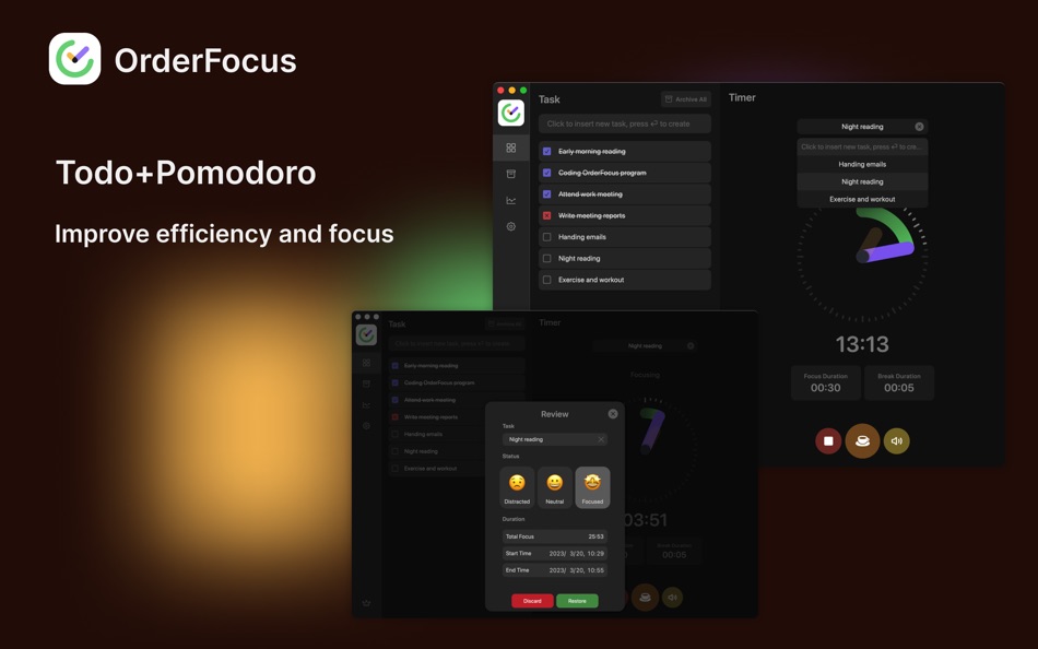 #2. OrderFocus - ToDo & Pomodoro (macOS) 게시자: MetaOrder Co., Ltd.