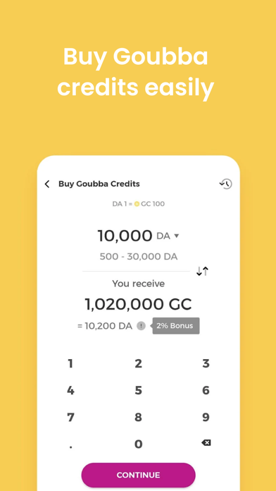 Goubba - Cashback, Codes promo Screenshot