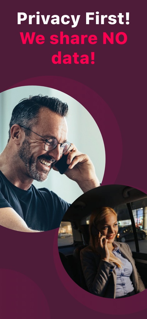 Call Recorder - Phone ACR - The app prioritizes user privacy, as highlighted by its explicit 'No data sharing' policy and the assurance that all recordings are stored privately and securely.