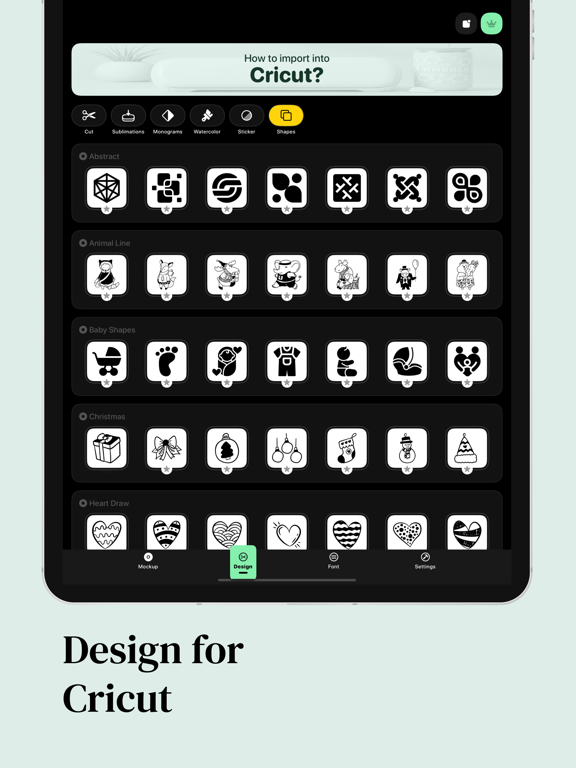 Silhouette Design Mockup Font iPad screenshot 4 - Utilities app