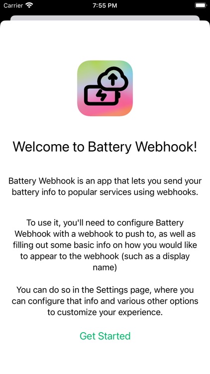 Battery Webhook