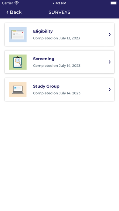 The NYCFREE Study Screenshot
