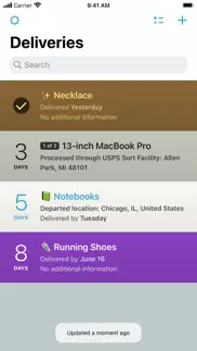 deliveries: a package tracker iphone screenshot 1