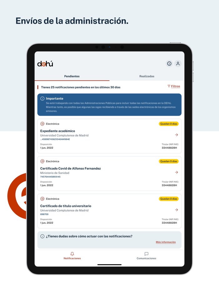DEHú notificaciones