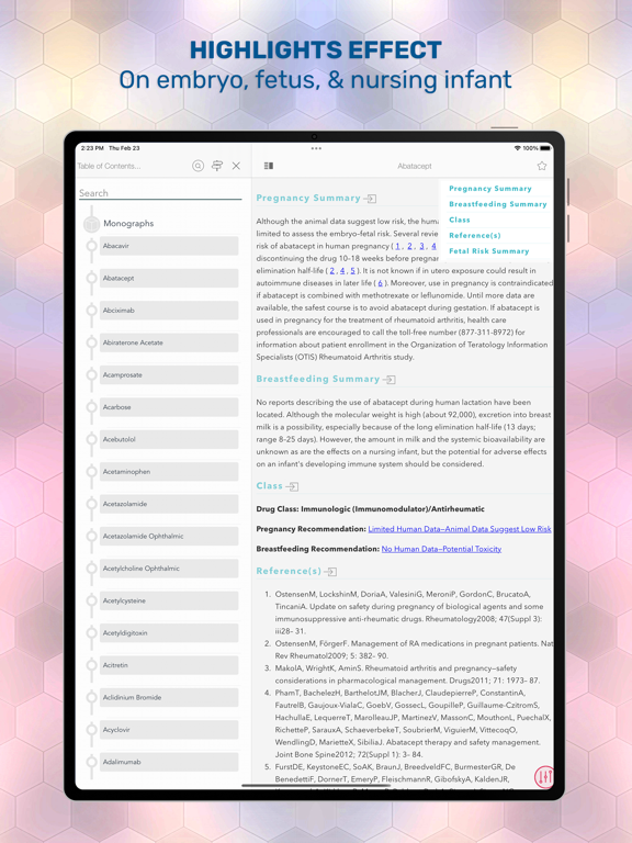 Screenshot #6 pour Drugs in Pregnancy Lactation