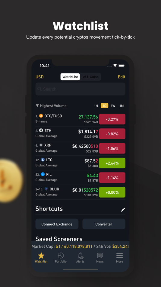 #6. Crypto Tracker by BitScreener (iOS) 由: BITSCREENER PTE. LTD.