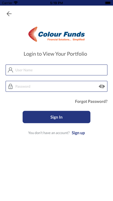 Colour Funds Mutual Funds Screenshot