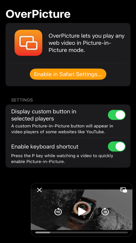 #2. OverPicture for Safari (macOS) โดย: Pedro Jose Pereira Vieito