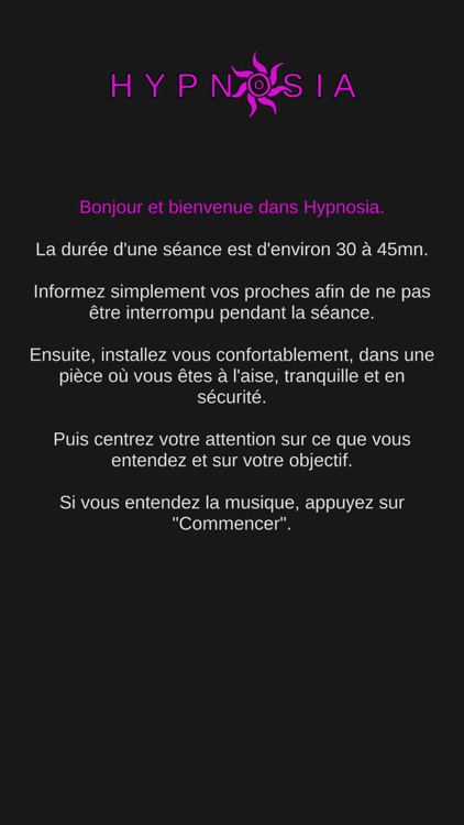 Hypnosia - Application Hypnose