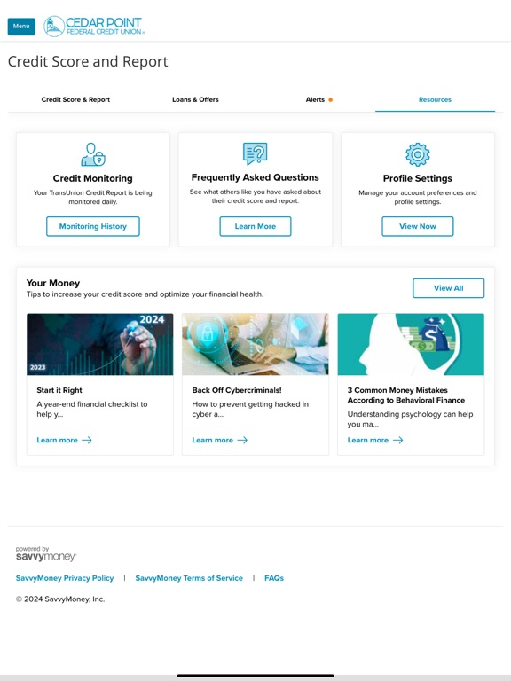 Cedar Point Banking iPad screenshot 5 - Finance app