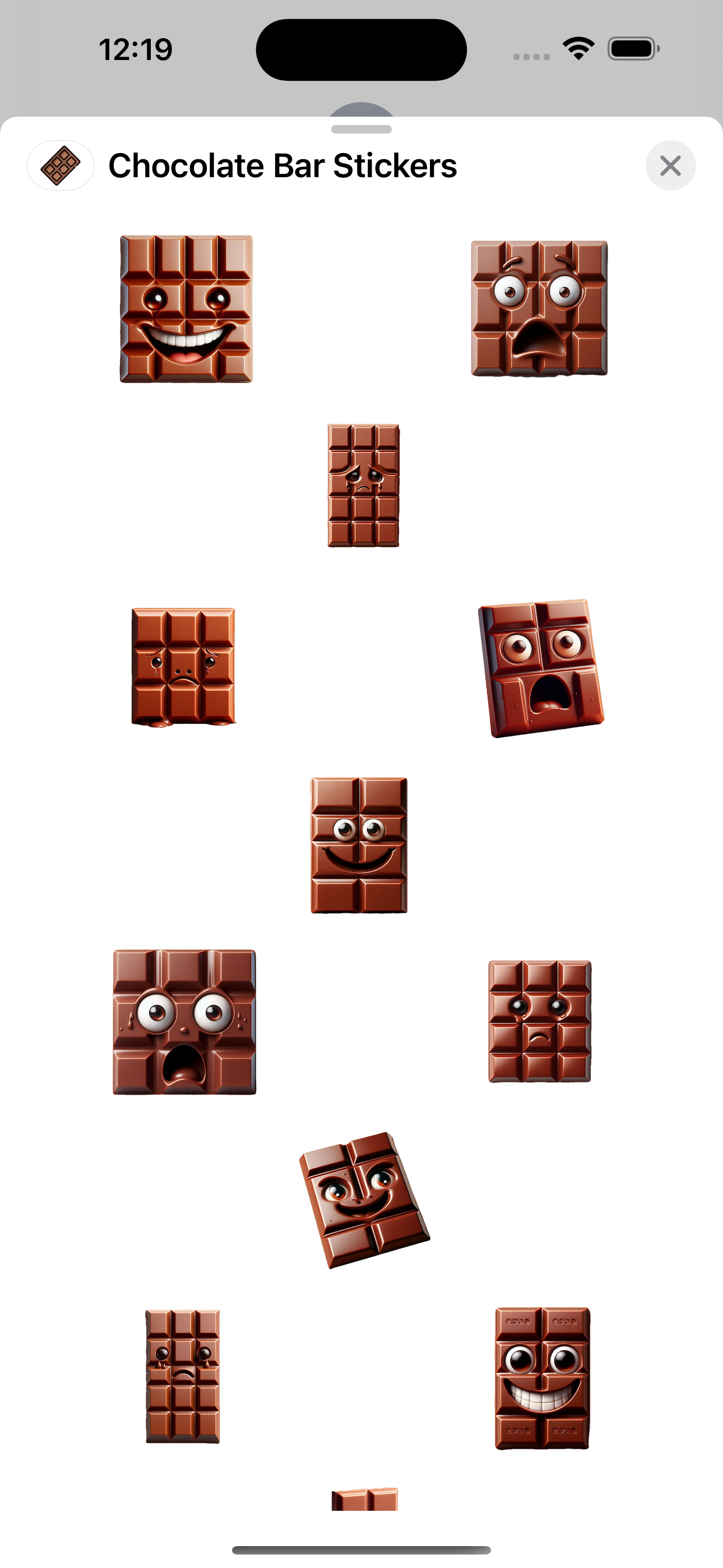 Chocolate Bar Stickers