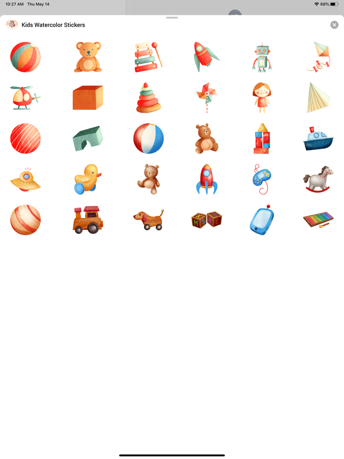 Kids Watercolor Stickers