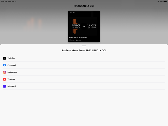 FRECUENCIA CCI CR iPad screenshot 3 - Music app
