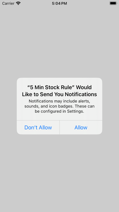 5 Min Stock Rule Screenshot