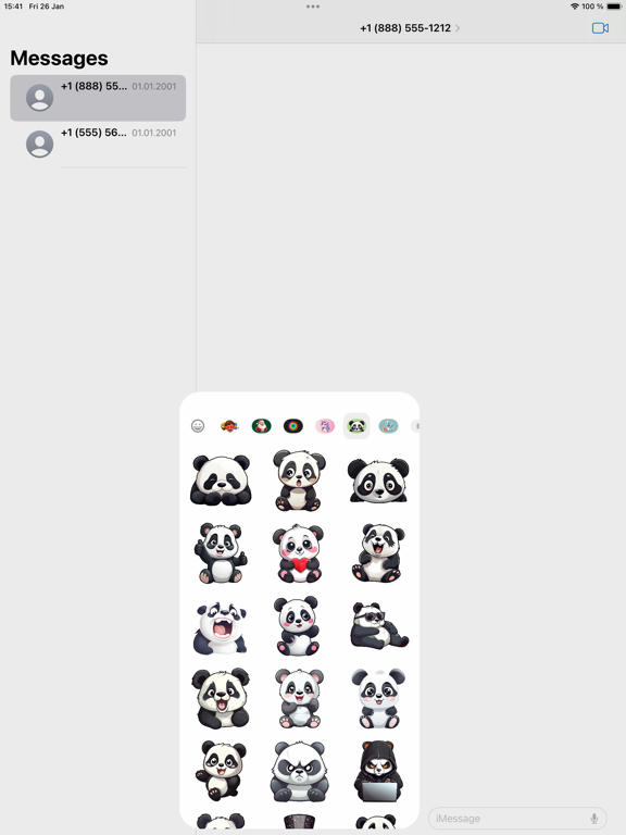 Screenshot #5 pour Panda Sticker Pack