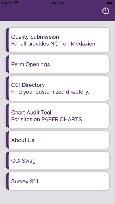 CCI Anesthesia Screenshot