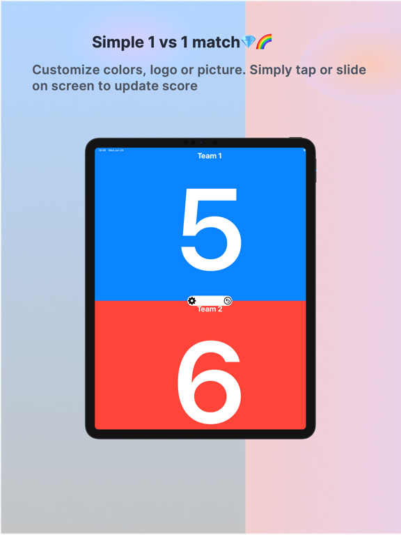 Scoreboard:Virtual scoreboard iPad screenshot 1 - Sports app