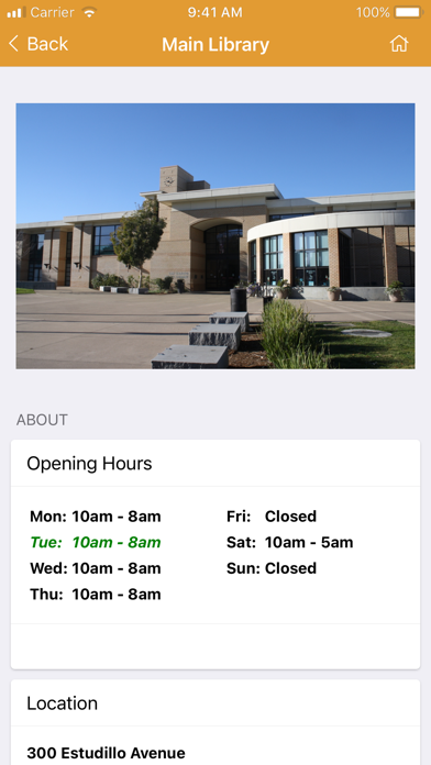 San Leandro Public Library Screenshot