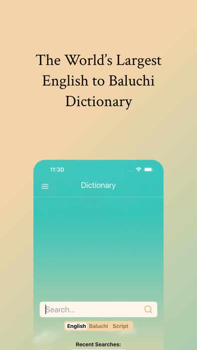 Baluchi Dictionary Screenshot