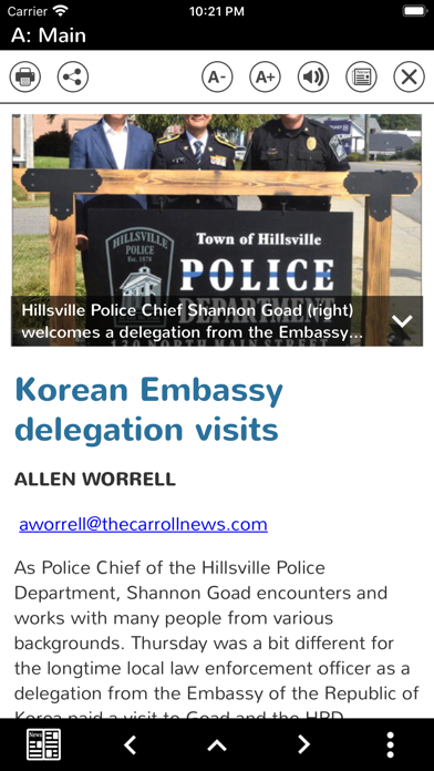 The Carroll News eEdition Screenshot