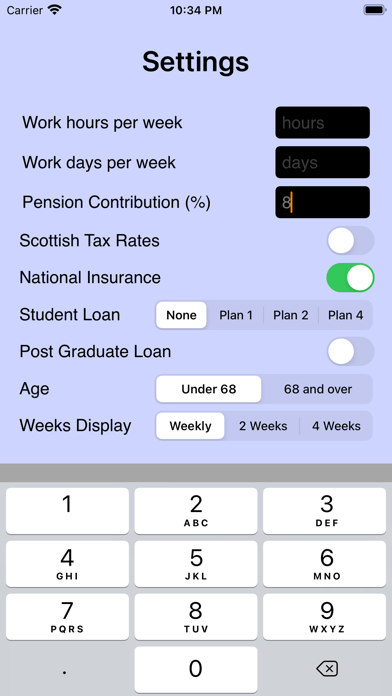 UK Salary Tax Calculator Screenshot