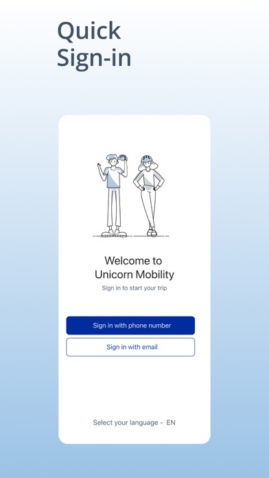 Unicorn Mobility Screenshot