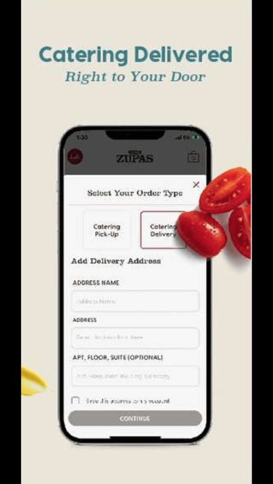 Café Zupas Catering Screenshot