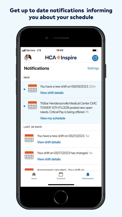 HCA Inspire Screenshot
