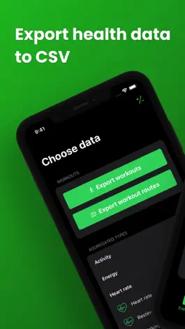 Game screenshot Health Export CSV mod apk