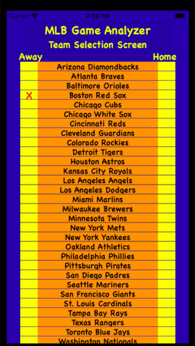 MLB Game Analyzer Screenshot